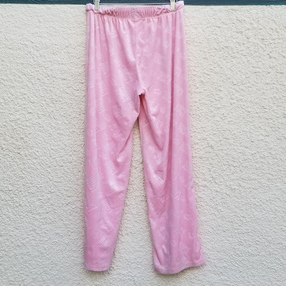 Juicy by Juicy Couture light pink velour track pants with logo print medium - Picture 2 of 5